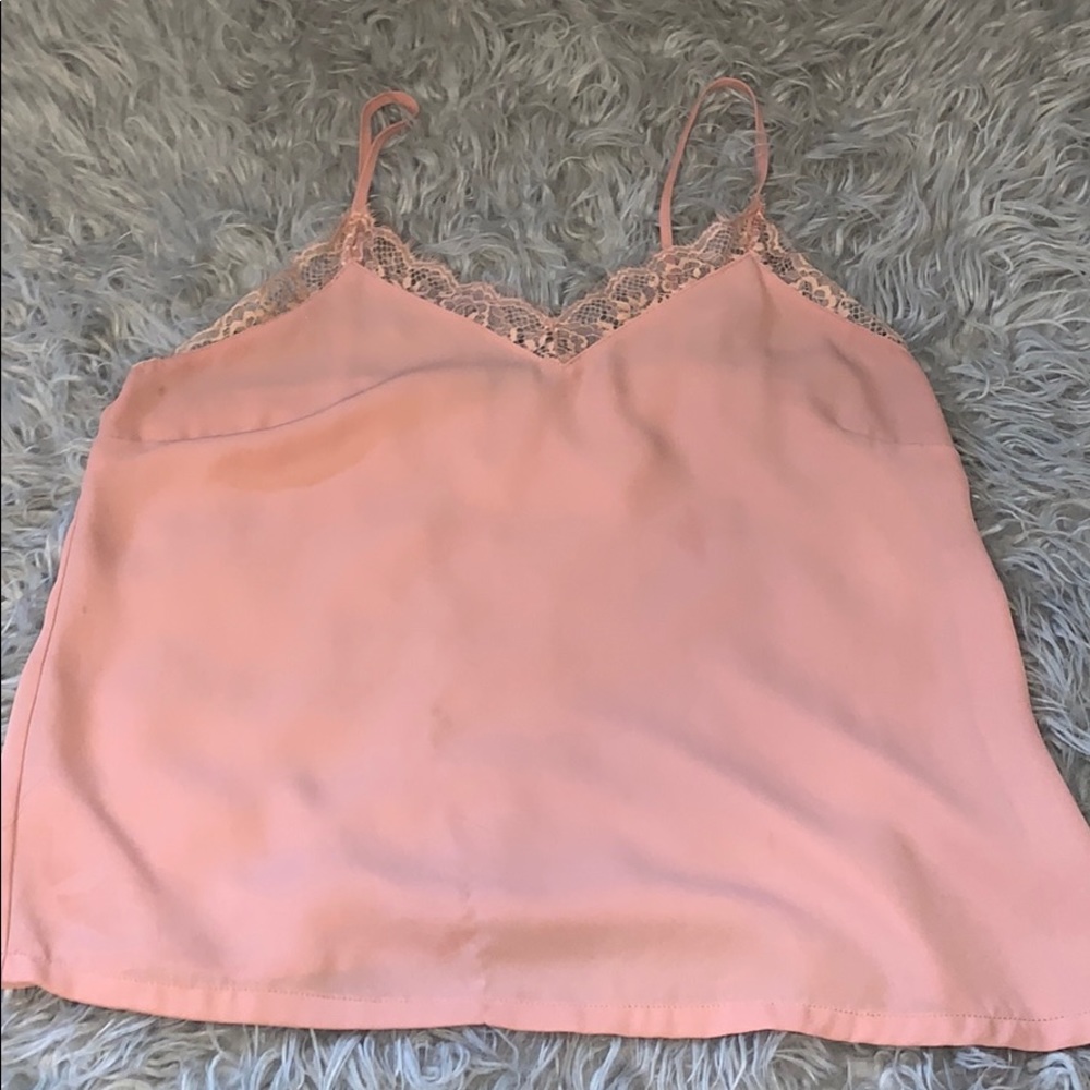 Forever 21 Mauve Blouse with Lace Trim